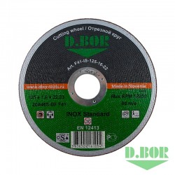 Отрезной диск по нержавеющей стали INOX Standard 20A46S-BF, F41, 125x1,6x22,23 "D.BOR"