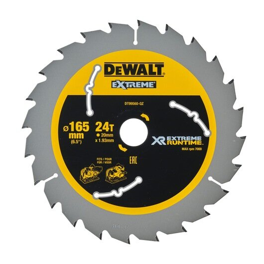 Пилный диск XR 165x20mmx 24T DT99560 DeWALT  