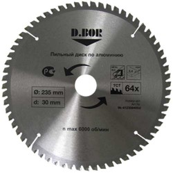Пильный диск по алюминию D.BOR 190x30 z54