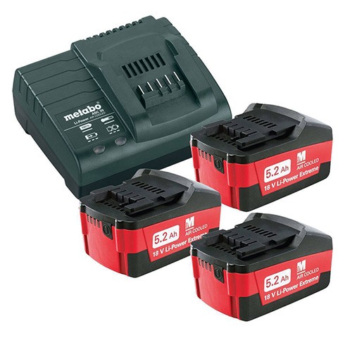 базовый аккумуляторный комплект metabo Basic-Set 5.2 