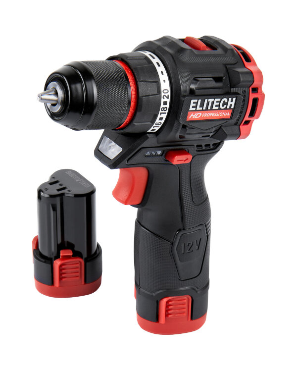 Аккумуляторная бесщеточная дрель-шуруповерт Elitech CD 12L2 (E2201.038.01)
