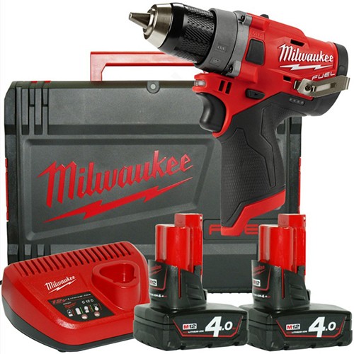 дрель-шуруповерт бесщеточная Milwaukee M12 FDD-402X FUEL 