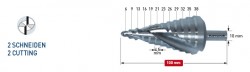 Ступенчатое сверло, диаметр 6-38 мм, двухзаходное karnasch  