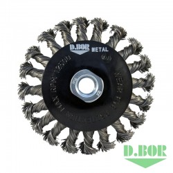 Щётка коническая жгутовая для УШМ, METAL Standard, 115xМ14 - ST0.50 - RPM 12500 "D.BOR" 