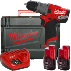  Аккумуляторная ударная дрель шуруповерт со сменным патроном Milwaukee M12 FPDX-202X FUEL