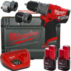 компактная ударная дрель со съемным патроном Milwaukee M12 FUEL FPDXKIT-202X