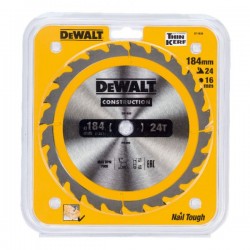 диск пильный по дереву с гвоздями DeWALT CONSTRUCTION 184/16 DT1939