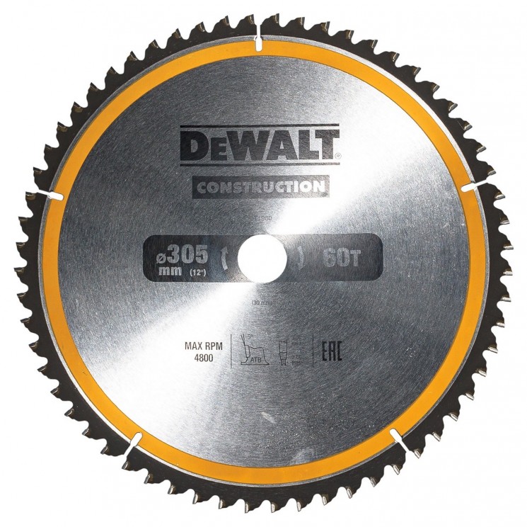 диск пильный по дереву с гвоздями DeWALT CONSTRUCTION 305/30 DT1960