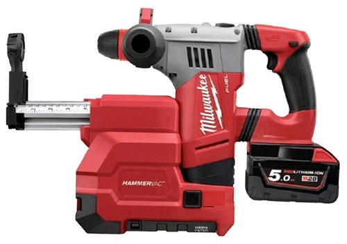 перфоратор аккумуляторный с системой пылеудаления Milwaukee M28 CHPXDE-502C FUEL