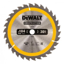 диск пильный по дереву с гвоздями DeWALT CONSTRUCTION 184/16 DT1940