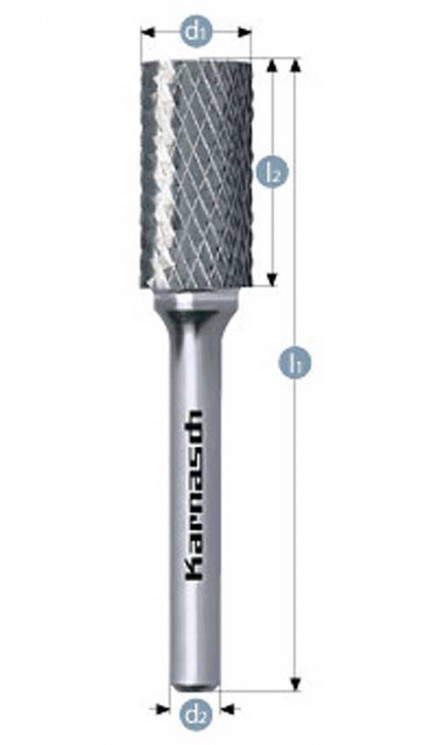 Борфреза цилиндрическая с гладким торцом KARNASCH     
