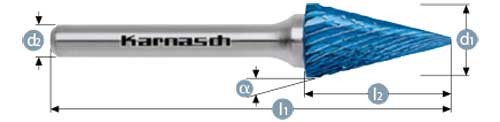 борфреза конус Karnasch 