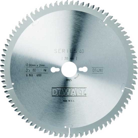 диск пильный по ламинату и пластику DeWALT Extreme DT4288