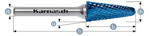 борфреза конус с закругленной головкой Karnasch