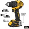 бесщеточная дрель шуруповерт dewalt DCD708P2T   