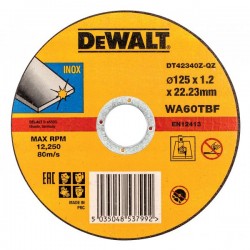 Круг отрезной по металлу DEWALT DT42340Z, INDUSTRIAL 125х22,2х1,2мм