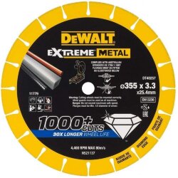 Алмазный диск отрезной DEWALT DT40257 по металлу 355х25,4